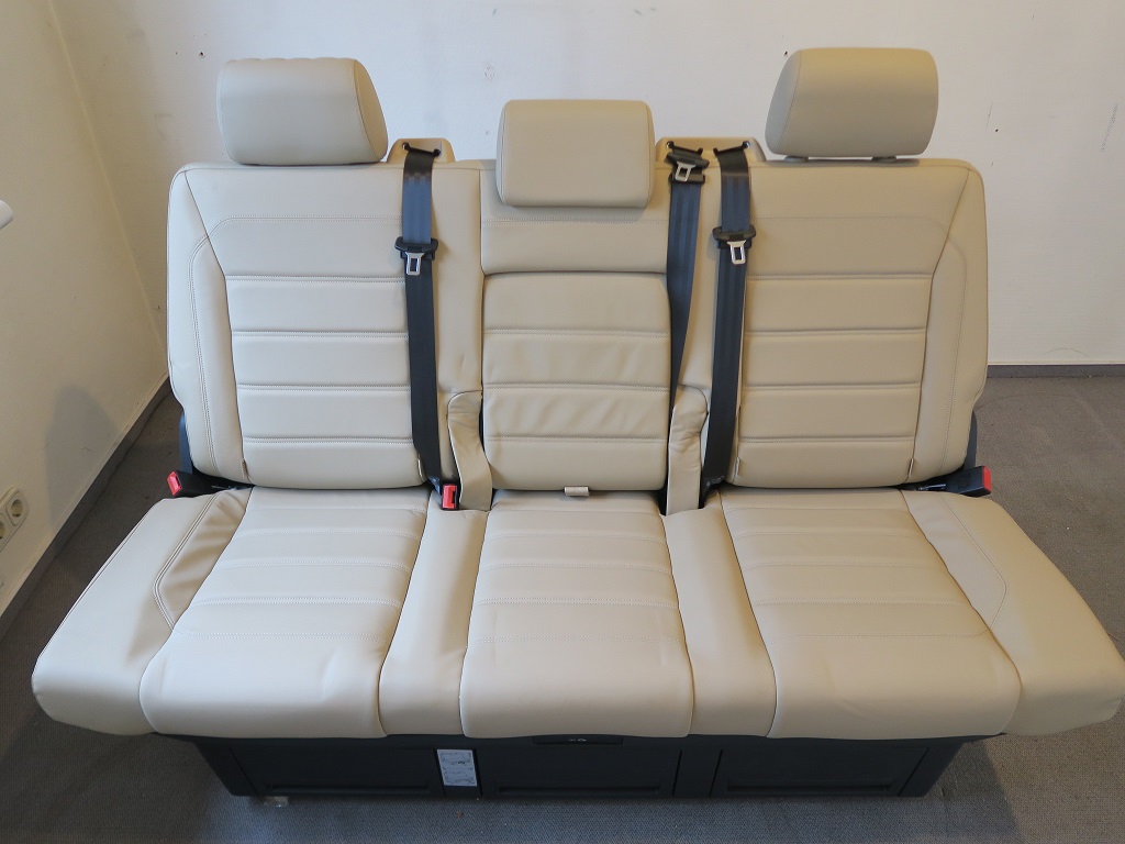 T6 Rücksitzbank Nappa Vollleder auch für T5 Multivan – mit Zubehör vom T6  Neu